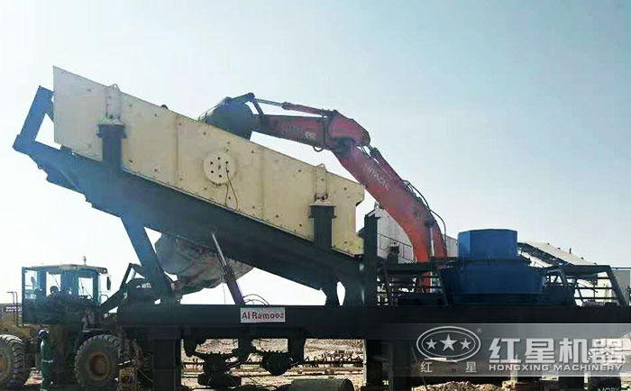 移動制砂機作業(yè)加工現(xiàn)場 移動制砂機作業(yè)加工現(xiàn)場