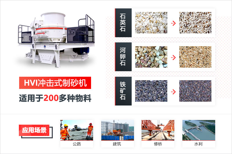 制沙應用范圍廣泛 制沙應用范圍廣泛